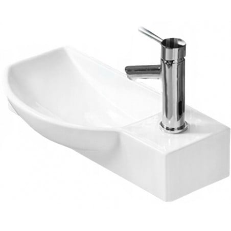 Mexen Hugo chiuvetă deasupra blatului stânga 50 x 23 cm, albă - 21255000L