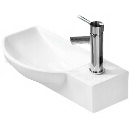 Mexen Hugo chiuvetă pe blat stângă 50 x 23 cm, albă - 21255000L