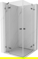 Mexen Lunar Duo cabină de duș basculantă 80 x 80 cm, transparentă, gun metal - 834-080L-080P-95-00