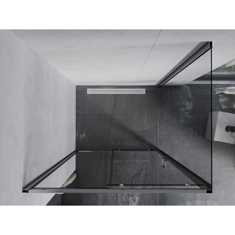 Mexen Apia tolóajtós zuhanykabin 100 x 70 cm, átlátszó, króm - 840-100-070-01-00