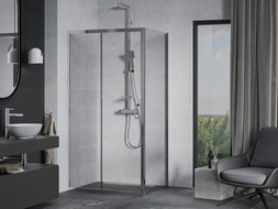 Mexen Apia cabină de duș extensibilă 100 x 70 cm, transparent, Crom - 840-100-070-01-00