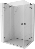 Mexen Lunar L Duo cabină de duș cu uși pivotante stânga 75 x 70 cm, transparentă, gri armă periat - 834L-075L-070P-66-00