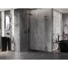 Mexen Lunar L Duo nyíló zuhanykabin 85 x 75 cm, áttetsző, gun gray kefe - 834L-085L-075P-66-00