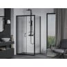 Mexen Apia cabină de duș extensibilă 90 x 70 cm, transparent, Neagră - 840-090-070-70-00