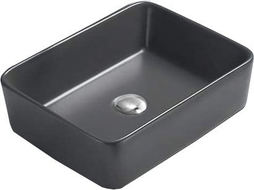 Mexen Catia pultra szerelhető mosdó 48 x 37 cm, sötétszürke matt - 21314871