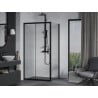 Mexen Apia cabină de duș extensibilă 120 x 100 cm, transparent, Neagră - 840-120-100-70-00
