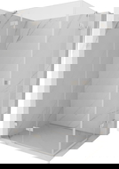 Mexen Lunar Duo balos zuhanykabin, balos ajtó, 120 x 100 cm, átlátszó, kefélt nikkel - 834-120L-100P-97-00