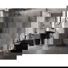 Mexen Lunar L Duo kifelé nyíló zuhanykabin 115 x 95 cm, átlátszó, kefélt fegyverszürke - 834L-115L-095P-66-00
