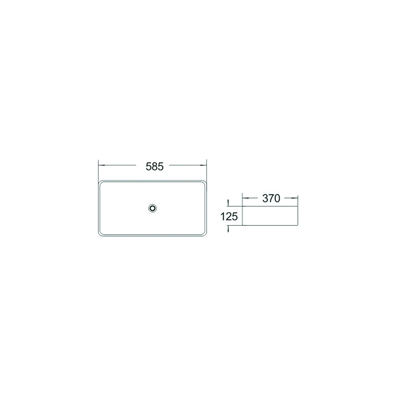Mexen Catia chiuvetă de blat 58 x 37 cm, albă - 21315800