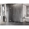 Mexen Lunar cabină de duș pivotantă stânga 100 x 100 cm, transparent, crom - 834-100-100-01-00-L