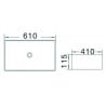 Mexen Catia lavoar de blat 61 x 41 cm, alb - 21316100
