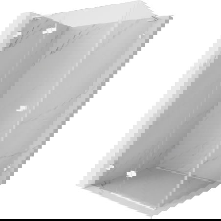 Mexen Lunar L cabină de duș pivotantă stânga 95 x 80 cm, transparentă, albă - 834L-095-080-20-00-L