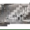 Mexen Lunar L cabină de duș cu ușă batantă stânga 100 x 80 cm, transparent, albă - 834L-100-080-20-00-L