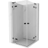 Cabină de duș cu uși batante Mexen Lunar L Duo 80 x 80 cm, transparent, neagră - 834L-080L-080P-70-00