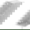 Mexen Lunar L cabină de duș cu ușă batantă stânga 90 x 90 cm, transparent, albă - 834L-090-090-20-00-L