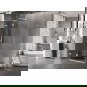 Mexen Lunar L cabină de duș cu ușă batantă stânga 95 x 90 cm, transparent, albă - 834L-095-090-20-00-L