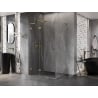 Mexen Lunar L cabină de duș cu ușă rabatabilă stânga 90 x 80 cm, transparentă, aurie - 834L-090-080-50-00-L
