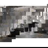 Mexen Lunar L cabină de duș oscilantă stânga 90 x 80 cm, transparent, auriu periat - 834L-090-080-55-00-L