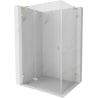 Mexen Lunar L cabină de duș cu ușă pivotantă stânga 95 x 80 cm, transparentă, auriu periat - 834L-095-080-55-00-L