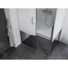 Mexen Apia cabina de duș glisantă 125 x 80 cm, dungi albe, crom - 840-125-080-01-20