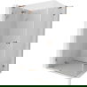 Mexen Lunar L balosz kabin balos ajtó balki 85 x 80 cm, átlátszó, rózsaarany - 834L-085-080-60-00-L