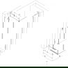 Cabină de duș stânga Mexen Lunar L 100 x 100 cm, transparent, aur roz - 834L-100-100-60-00-L