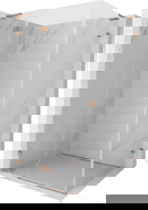 Mexen Lunar L cabină de duș pivotantă stânga 75 x 70 cm, transparent, cupru periat - 834L-075-070-65-00-L