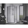 Mexen Apia cabină de duș extensibilă 90 x 80 cm, transparent, Crom + cadă de duș Flat - 840-090-080-01-00-4010