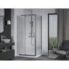Mexen Apia cabină de duș extensibilă 100 x 80 cm, transparent, Crom + cadă de duș Flat - 840-100-080-01-00-4010
