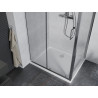 Mexen Apia 120 x 90 cm-es, átlátszó, króm eltolható zuhanykabin + Flat zuhanytálca - 840-120-090-01-00-4010