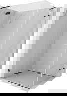 Mexen Lunar L cabină de duș cu ușă batantă stânga 90 x 80 cm, transparent, negru - 834L-090-080-70-00-L