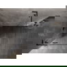 Mexen Lunar L nyíló zuhanykabin balos 100 x 100 cm, átlátszó, fekete - 834L-100-100-70-00-L