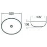 Mexen Jowita lavoar de blat 52 x 39 cm, alb - 21355200