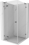 Mexen Lunar L cabină de duș cu balamale stânga 100 x 100 cm, transparent, gun metal - 834L-100-100-95-00-L
