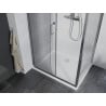 Mexen Apia 140 x 90 cm-es tolóajtós zuhanykabin, átlátszó, króm + Flat zuhanytálca - 840-140-090-01-00-4010