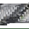 Mexen Apia cabină de duș extensibilă 140 x 90 cm, transparent, Crom + cadă de duș Flat - 840-140-090-01-00-4010