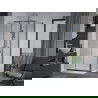 Mexen Apia cabină de duș extensibilă 140 x 90 cm, transparent, Crom + cadă de duș Flat - 840-140-090-01-00-4010