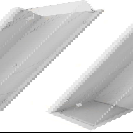 Mexen Lunar L cabină de duș pivotantă stânga 80 x 70 cm, transparent, nichel periat - 834L-080-070-97-00-L