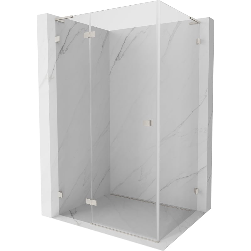 Mexen Lunar L cabină de duș de tip batant stânga 90 x 70 cm, transparent, nichel periat - 834L-090-070-97-00-L