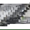Mexen Apia cabină de duș extensibilă 110 x 70 cm, Dungi, Crom + cadă de duș Flat - 840-110-070-01-20-4010