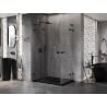 Mexen Lunar L Duo nyíló zuhanykabin 120 x 85 cm, átlátszó, fekete - 834L-120L-085P-70-00