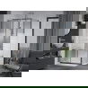 Mexen Apia cabină de duș extensibilă 110 x 90 cm, Dungi, Crom + cadă de duș Flat - 840-110-090-01-20-4010