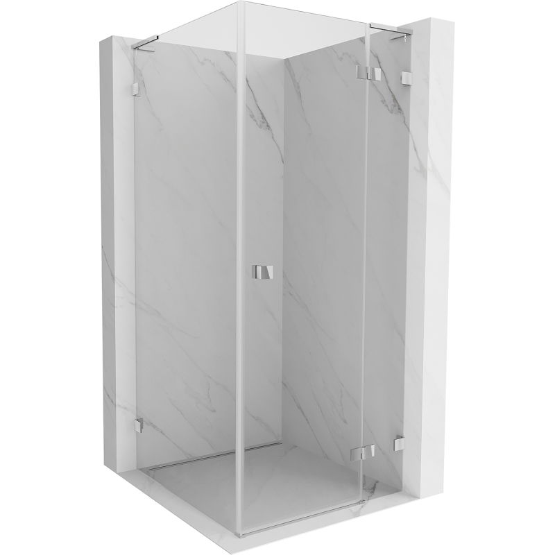 Mexen Lunar L cabină de duș cu balamale dreapta 100 x 100 cm, transparent, crom - 834L-100-100-01-00-P
