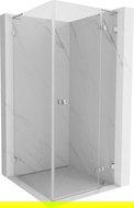 Mexen Lunar L cabină de duș cu balamale dreapta 100 x 100 cm, transparent, crom - 834L-100-100-01-00-P