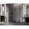 Mexen Lunar L Duo cabină de duș pivotantă 120 x 95 cm, transparentă, neagră - 834L-120L-095P-70-00