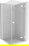 Mexen Lunar L cabină de duș cu deschidere dreapta 70 x 70 cm, transparent, albă - 834L-070-070-20-00-P
