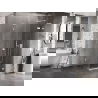 Mexen Lunar L cabină de duș cu deschidere dreaptă 80 x 80 cm, transparent, albă - 834L-080-080-20-00-P