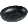 Mexen Orsola 52 x 39 cm-es pultra szerelhető mosdó, fekete kő - 21365271