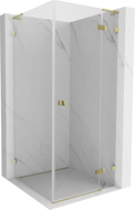 Mexen Lunar L cabină de duș pivotantă dreapta 70 x 70 cm, transparentă, aurie - 834L-070-070-50-00-P