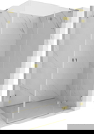 Mexen Lunar L cabină de duș batantă dreapta 75 x 70 cm, transparentă, aurie - 834L-075-070-50-00-P